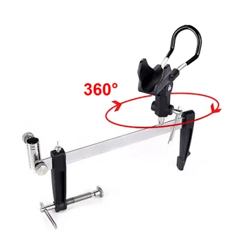 

Multifunctional Tackle Holder Rotation Fishing Rod Bracket Adjustable Boat Hands Free Portable Aluminium Alloy Tool Stable Stand
