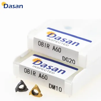 

10 Uds 08IR A55 A60 DM10 DG20 plaquita de corte hoja roscadora inserto de carburo de CNC