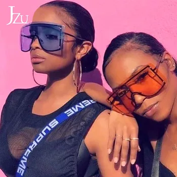 

2020 Oversized Sunglasses Women New Fashion Big Wide Square Goggle Vintage Sun Glasses Man Windproof Shades drive UV400