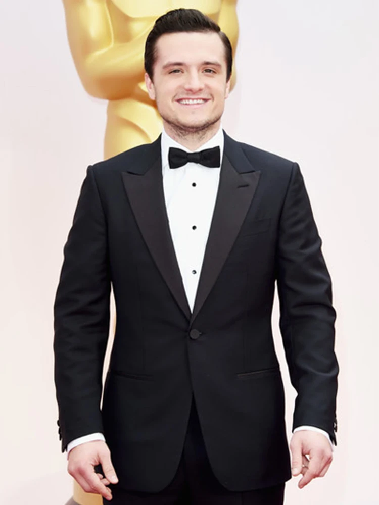 

Облегающий деловой мужской костюм ANNIEBRITNEY, черный костюм из 2 предметов, под заказ, свадебный смокинг для жениха, портняжный костюм из 2 предметов для выпускного, свадьбы, мужской костюм