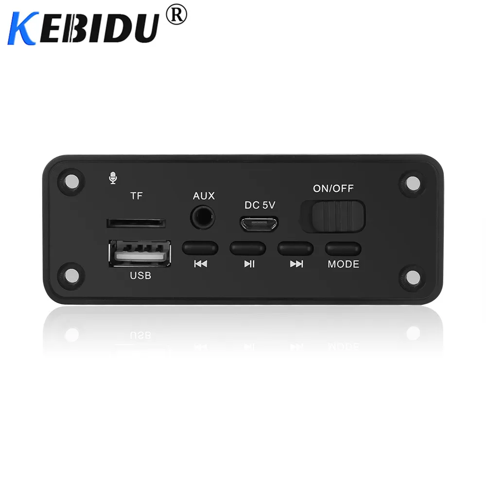 Kebidu MP3 Bluetooth Декодер Беспроводной 5 в автомобильный аудио модуль Hands-free Мини DC WMA USB FM TF радио для автомобиля MP3 аксессуары