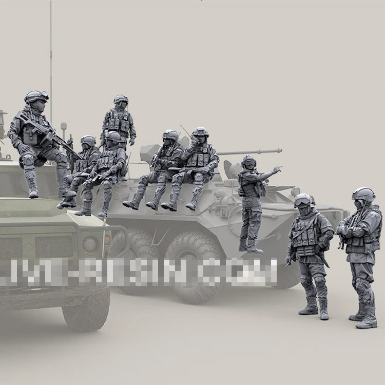 1/35 Современный русский солдатский набор 9 человек солдатская модель из смолы GK