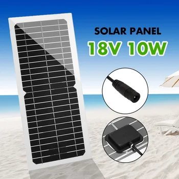 

10W 12V/18V Solar Panel USB Output Solar Cells Kit Semi-Flexible Monocrystalline Solar Cell DIY Module Outdoor DC Boat Charger