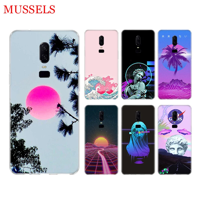 

Vaporwave Aesthetics Phone Back Case for OnePlus 7 Pro 6 6T 5 5T 3 3T 7Pro Art Gift Patterned Customized Cover Coque Capa