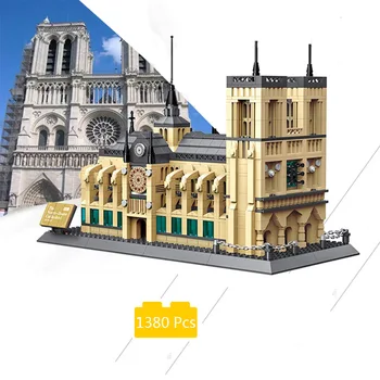 

Building Blocks Sets Notre Dame Cathedral Small Building Blocks 1380 Pcs DIY Handmade Educational Toys Building Toys For Kids
