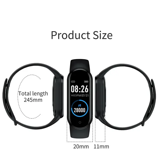 M6 Smart Watch Men Women Fitness Bracelet Tracker Heart Rate Monitor Waterproof Sport SmartWatch Kids Watches For IOS Android 6
