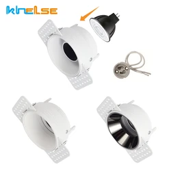 Frameless Recessed LED Ceiling Downlight Bracket Adjustable Spotlight Frame Socket GU10/MR16/MR11 Lamp Holder Fitting Fixture