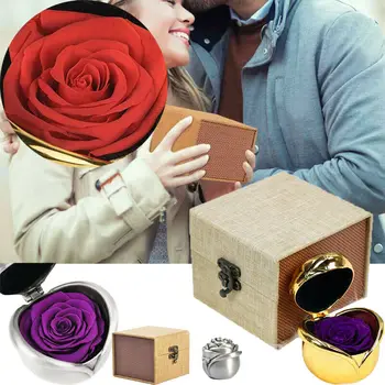 

Valentine's Day Gift Romantic Everlasting Flower Mini Preserved Flowers Handmade Unwithered Eternal Rose