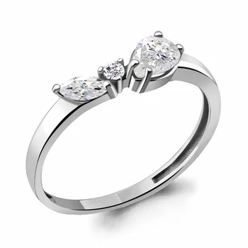 

Ring AQUAMARINE with cubic, silver 925