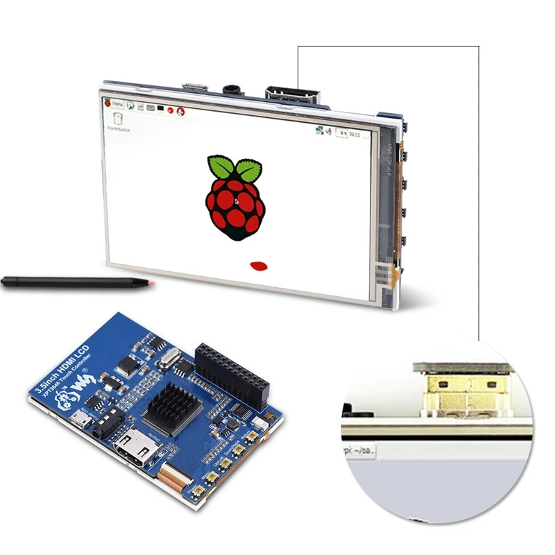 Waveshare 1080P IPS 60Fps 3 5 дюймов HDMI LCD Sn дисплей с Чехол разъем для Raspberry Pi|Мониторы| |