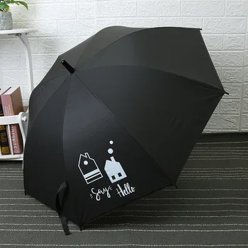 

Nordic Style Series Umbrella Men's Straight Umbrella Long Handle Umbrella Simple Black Women Umbrella Plastic Umbrella