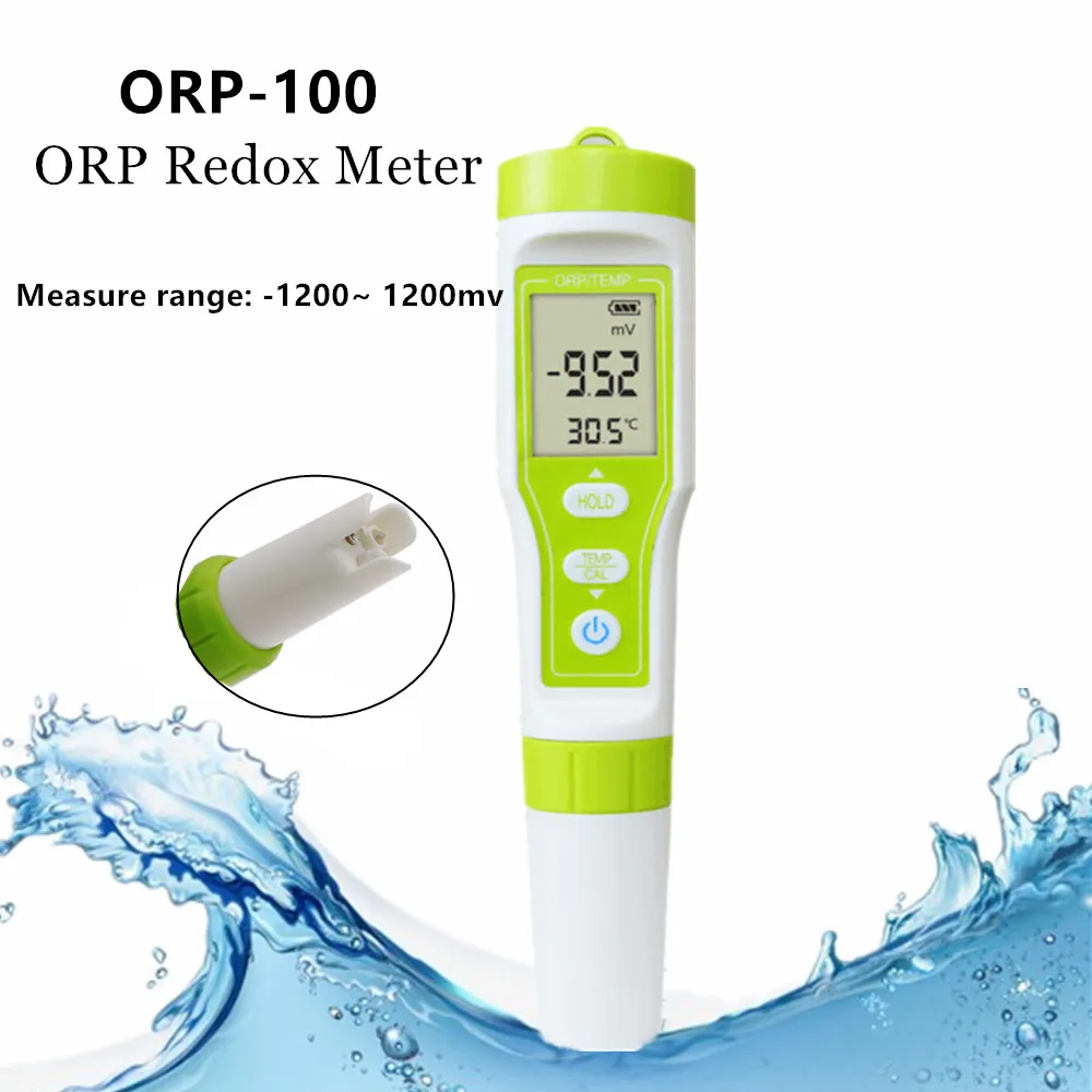 Redox Meter ORP Tester Portable Professional Digital Ideal Water Quality Tester Accurate and Reliable Pen for Household Drinking Water Aquarium Swimming Pools Hydroponics No Batteries Included 