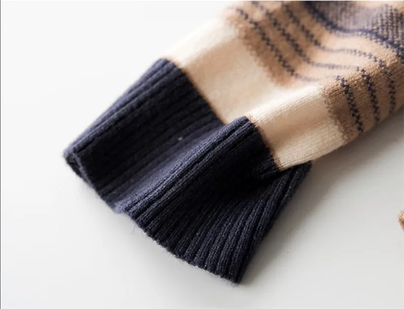 Женский пуловер с цветным градиентом GCAROL, вязаный свитер с хомутом, трикотажный джемпер в полоску с содержанием шерсти 30%, подходит под все, водолазка для весны, осени и зимы