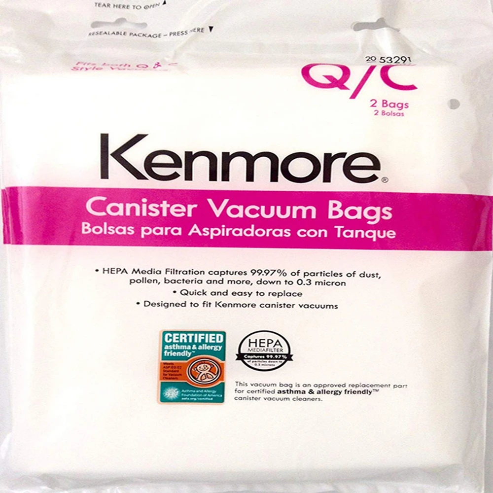 Kenmore canister vacuum filter bags 