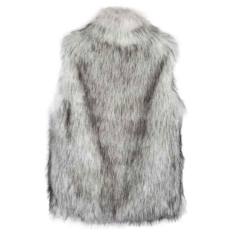 Ideal Womens Winter Coat Faux Fur Jacket Pluse Size Warm Open Stitch Outwear Female Girls Casual Sleevele