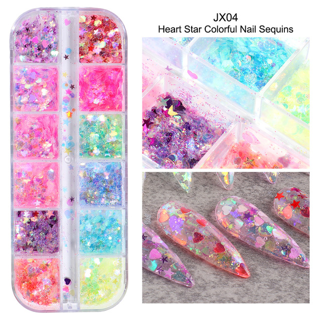 Abalone Shell Slices Nail Art Decorations 3D Broken Sea Shell Stone Flakes Aurora Charms Nails Accessories Manicure TRBY
