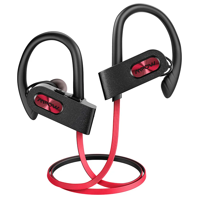 Mpow Пламя 2 Bluetooth 5,0 наушники IPX7 водонепроницаемые беспроводные наушники с 13 часами воспроизведения шумоподавления микрофон спортивные наушники - Цвет: Black-Red Earphone