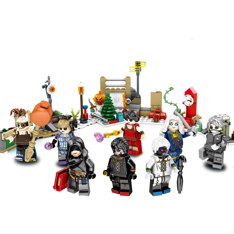 

Sy1278 8pcs/set Super Hero Identity V Game Horror Magician Buidling Block Bricks Kids Toys Compatible Legoings Halloween Figures