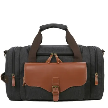 

FGOIBALL canvas large capacity waterproof fitness bag men's multi-function travel single shoulder portable crossbody travel bag