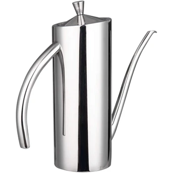

Olive Oil Dispenser with Drip-Free Spout SUS304 Stainless Steel Oil Can Pot Drizzler Seasoning Kitchen Supplies Oil Pot Stainles