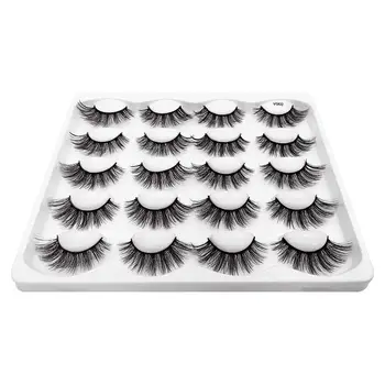 

QUXINHAO 10 pairs natural eyelashes 3D mink eyelashes softl false eyelashes Makeup Eyelash Extension Silk Eyelashes Tools