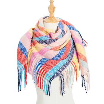 

Colorful Cashmere Scarf Warm Women 2020 Brand Designer Girls Shawls Lady Wraps Neck Pashimina Bandana Autumn Winter Scarves