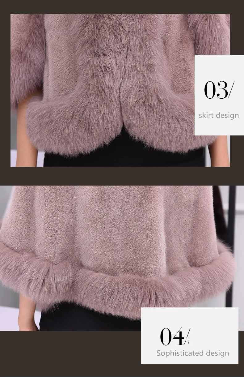 inverno цельный pele de vison xale capa das Mulheres de pele de vison curto simples moda generoso xale manto