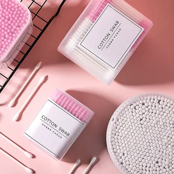 

Disposable Cotton Swab Double Tipped Cotton Buds Ear Makeup Swabs Biodegradable EY669