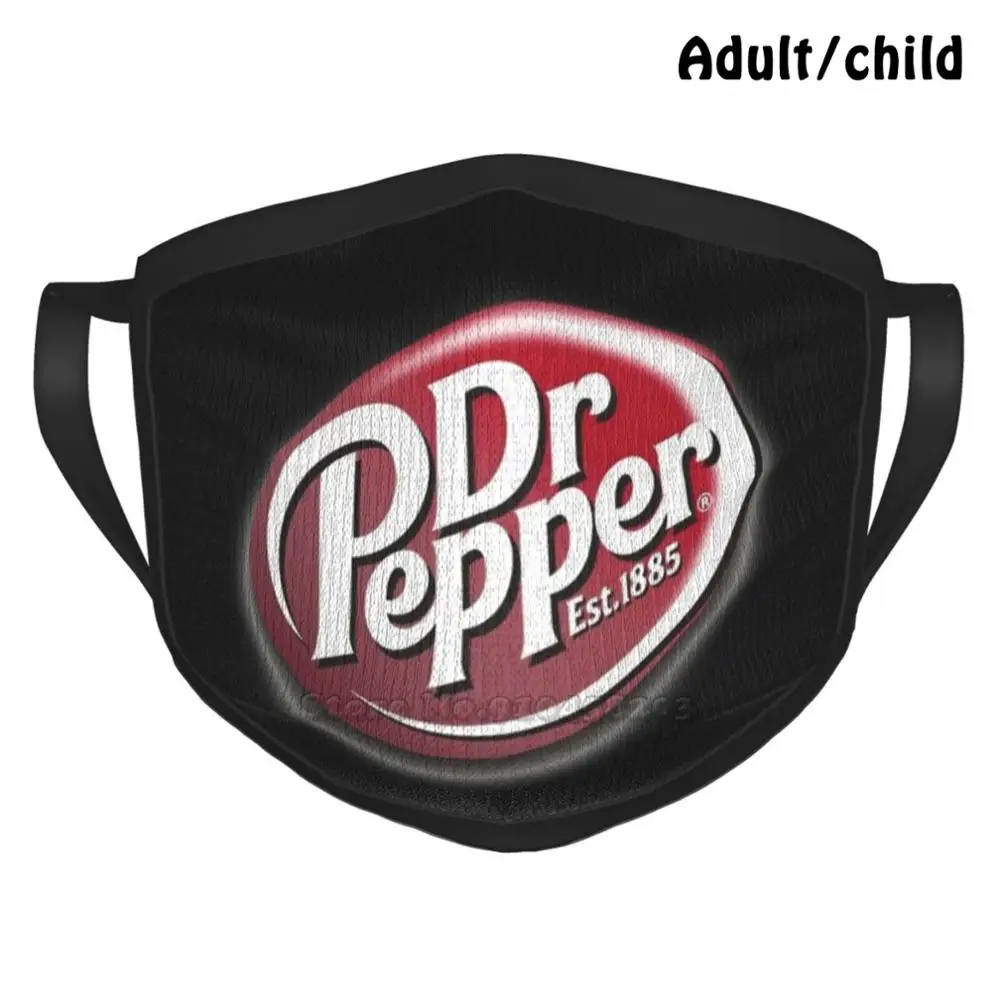 Vintage Dr Pepper Custom Design Face Mask For Adult Kids Anti Dust Coca Soda Cola Coke Lets Drink Funny Logo Meme | Аксессуары для