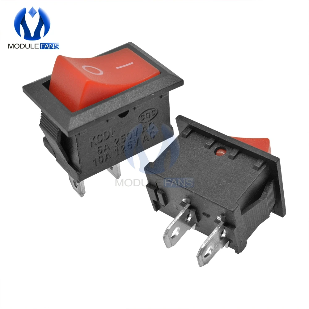 5 шт./лот выключатель питания лодки 2 контактный света 6A AC 250 В AC250V 15*21 мм 15x21мм без