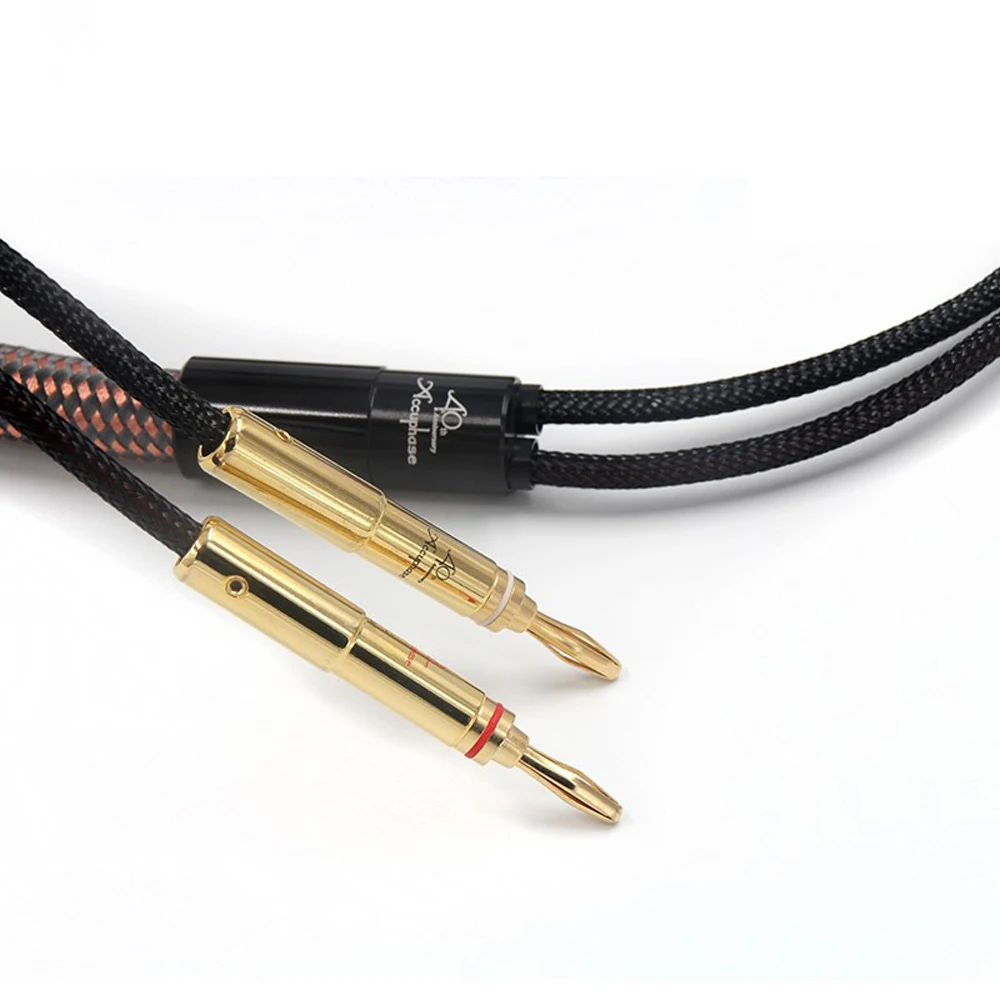 

2019 Pair Accuphase OCC pure copper audio speaker cable with Gold plated banana plug