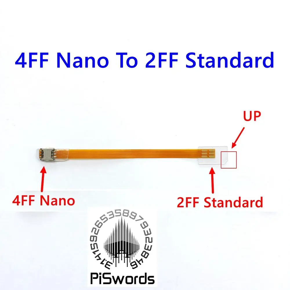 4FF Nano tarjeta SIM a 2FF Tarjeta SIM estándar convertidor de extensión