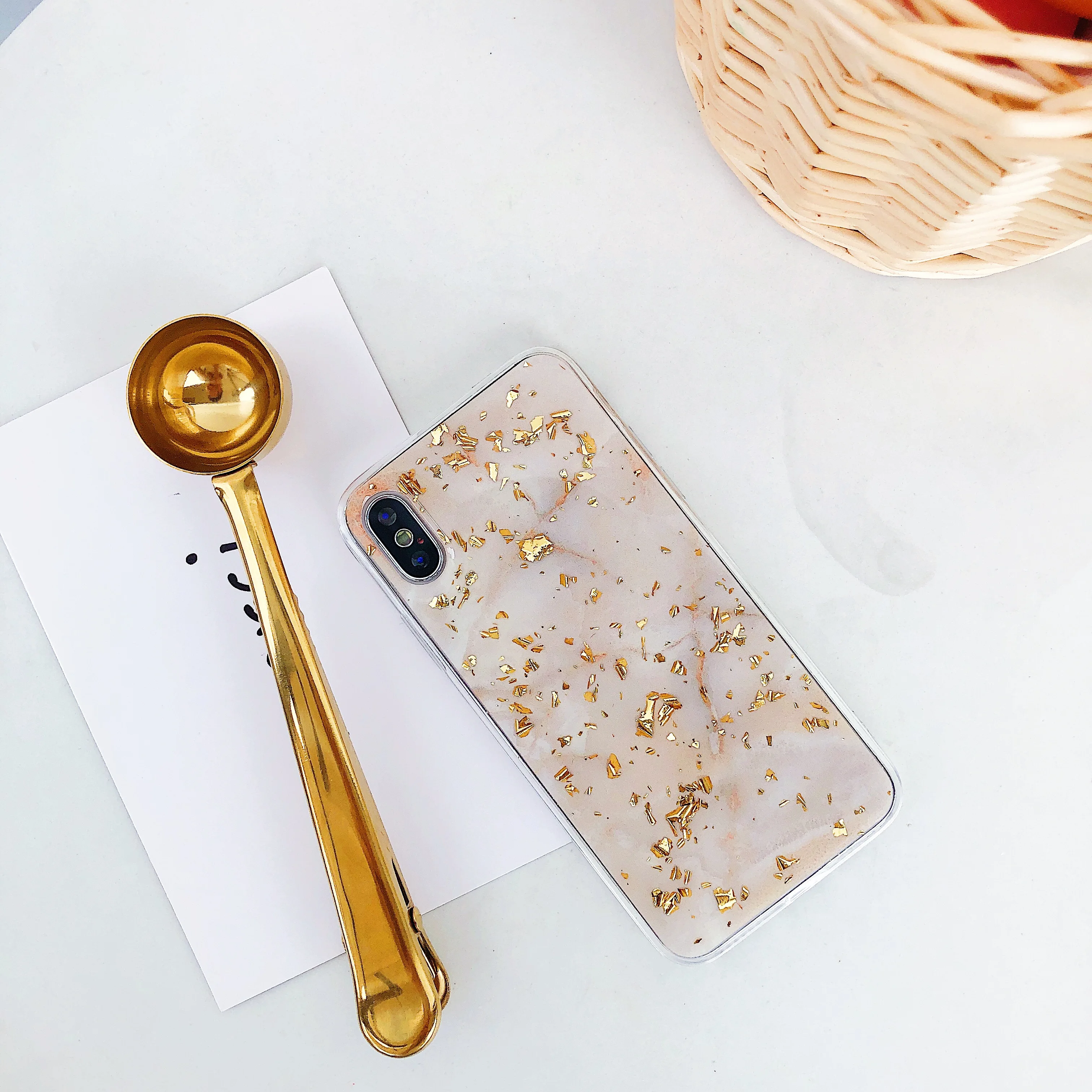 

Deluxe gold foil glazed marble case for Oppo R9 R11 R15 R17 Soft TPU for Oppo a73 a57 A59 a77 a83 flash protection cover FUNDA