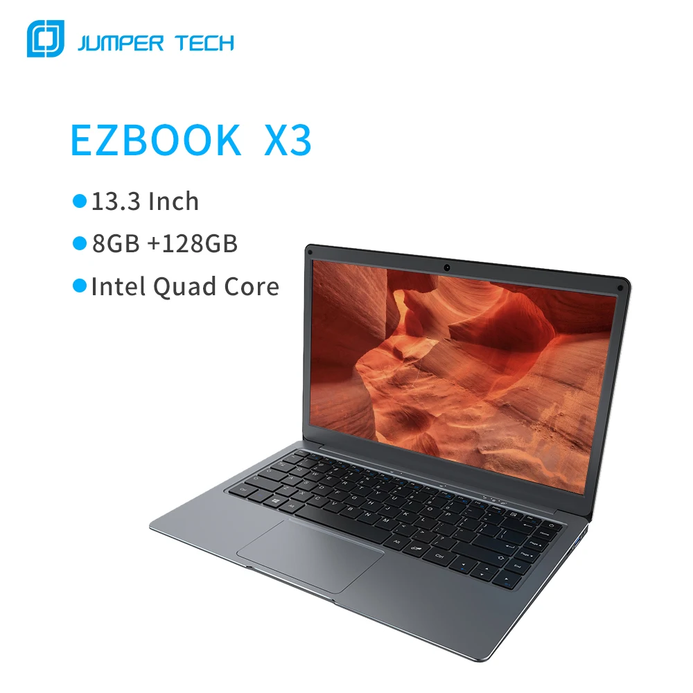 Jersey EZbook X3 Intel Celeron Quad Core 8GB 128GB Notebook ganar 10 portátil de 13,3 pulgadas 1920*1080 IPS pantalla 2,4G/5G WiFi computadora