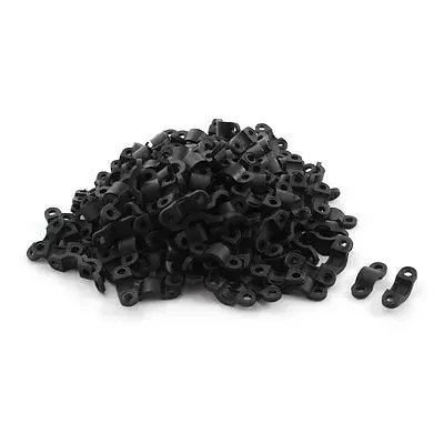 3.5mm Dia Plastic Cable Clamp Wire Hose Fixing Clip Harness 200Pcs