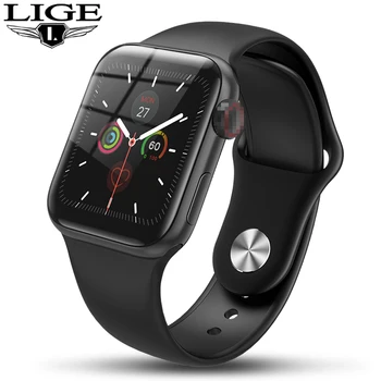 

LIGE Luxury smart watch women Temperature measurement Blood pressure heart rate monitoring Smartwatch Men for iphone and Android