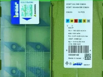 

10 PCS ISCAR CARBIDE INSERT VCMT160408-SM IC8250