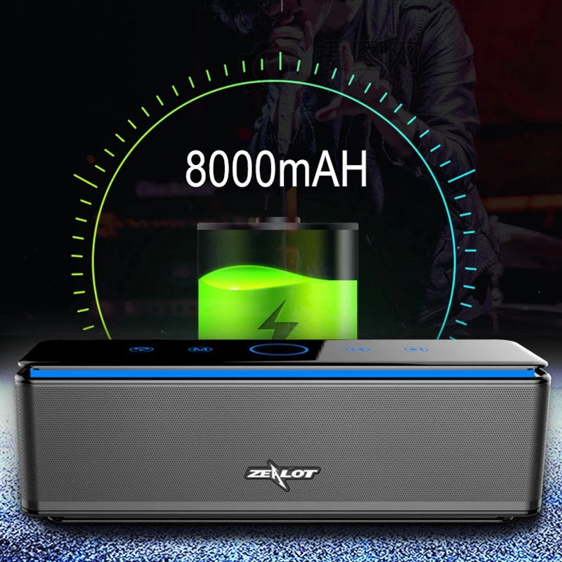  ZEALOT S7 Contact Control Bluetooth Speaker Subwoofer Portable Small Speaker Outdoor Mobile Phone W