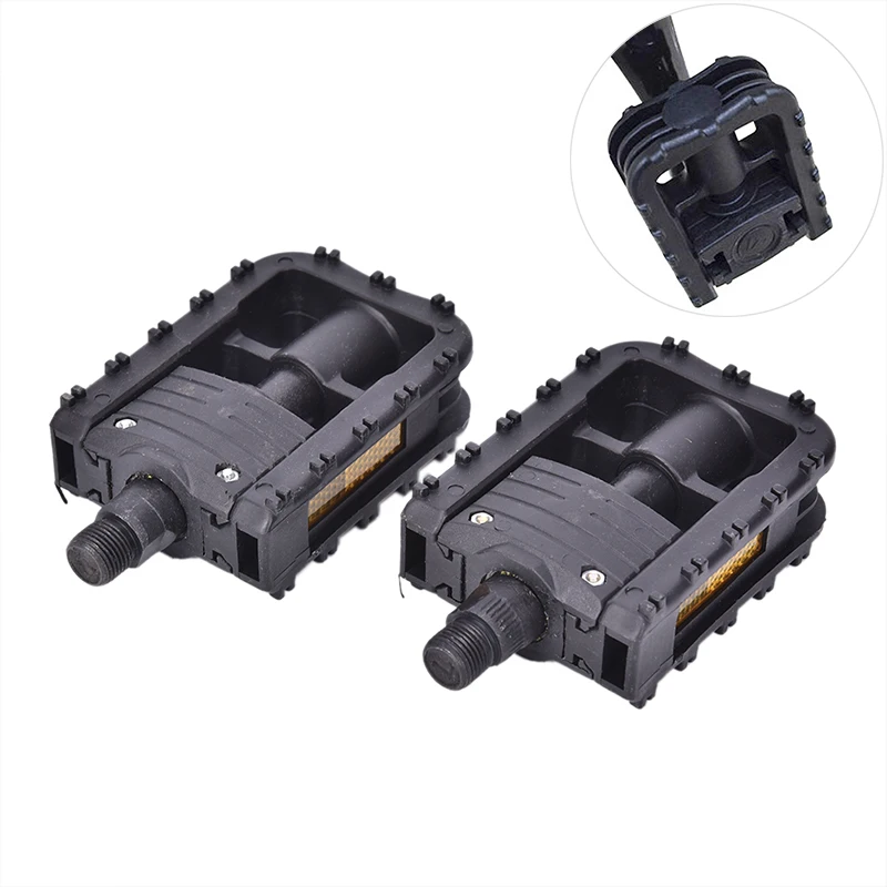 2pcs Folding Pedal In Black For Bike Bicycle Cycling Folding Bicycle Pedals MTB Mountain Bike Pedal Anti-Slip Bicycle Parts