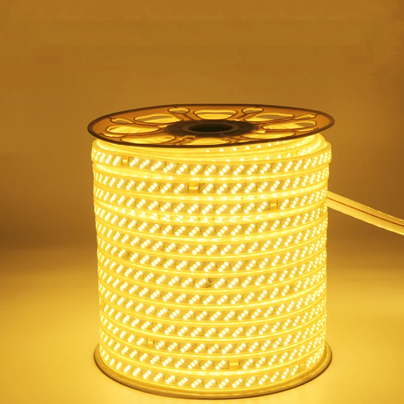 #cheap 50m lot 180leds m Three Row Strip Light AC110V 220V SMD 5730 IP65 Waterproof Neon Flexible Lighting Led Rope Light Decor String