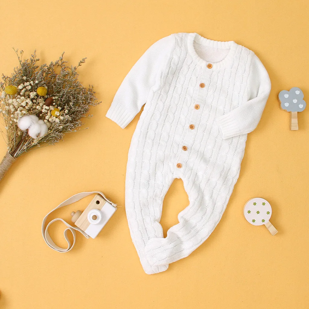 Рождественский костюм для новорожденных; одежда для маленьких мальчиков и девочек; зимний свитер; Вязаный комбинезон; теплая одежда; комбинезон;# es