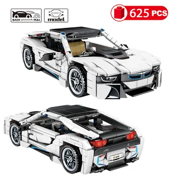 

625pcs Pull Back Technic Car Model Building Blocks Technic City Car Bricks Creative Construction Toys for Boys Children