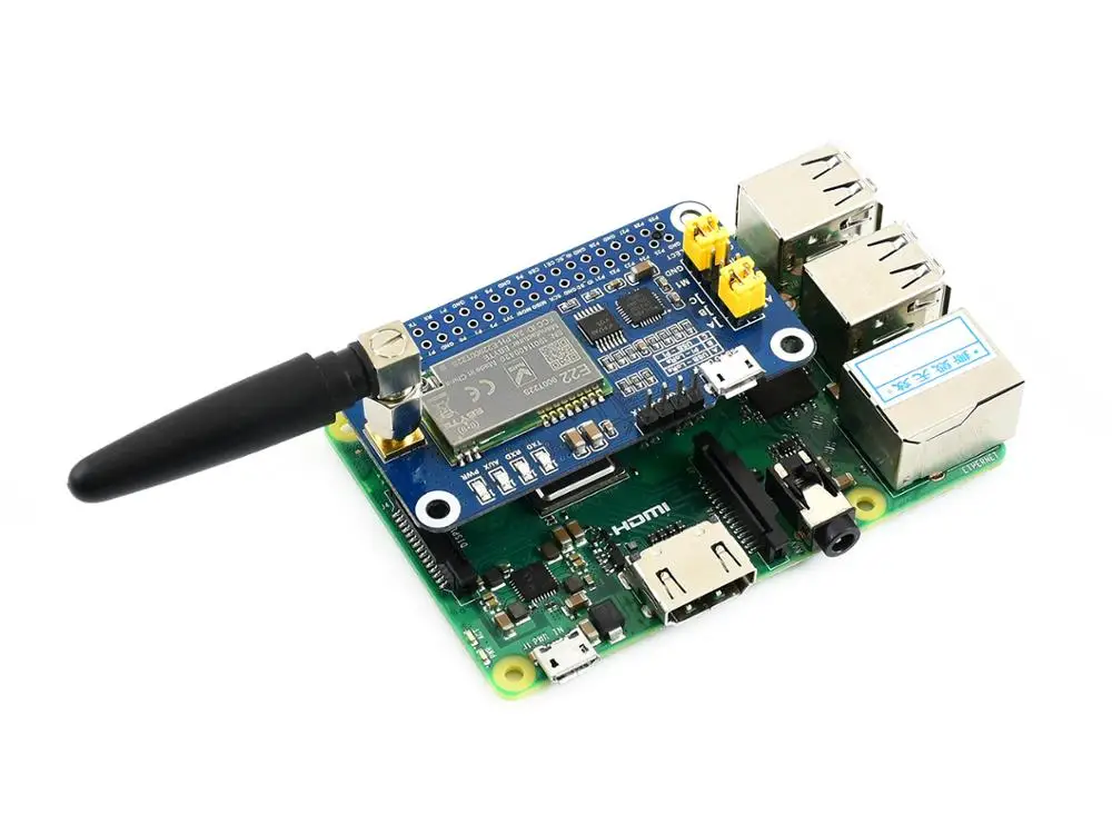 Шляпа LoRa Waveshare SX1262 для Raspberry Pi широкополосная модуляция спектра частотный