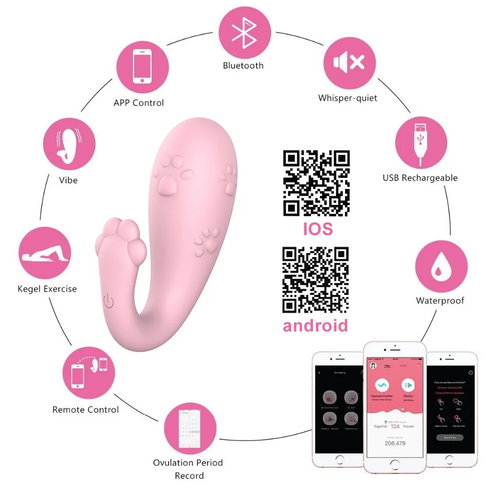 OLO 8 Speeds Monster Shape Vibrator APP Bluetooth Wireless Control G-spot Vibrating Egg Dildo Adult Games Sex Toys for Women