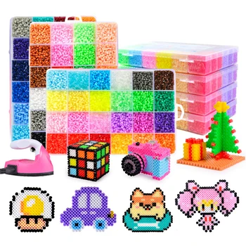 24 / 72 Colors 5mm hama Beads/ Iron Beads diy Puzzles 2.6mm Education Beads 100% Quality Guarantee perler Fuse beads diy toy 1