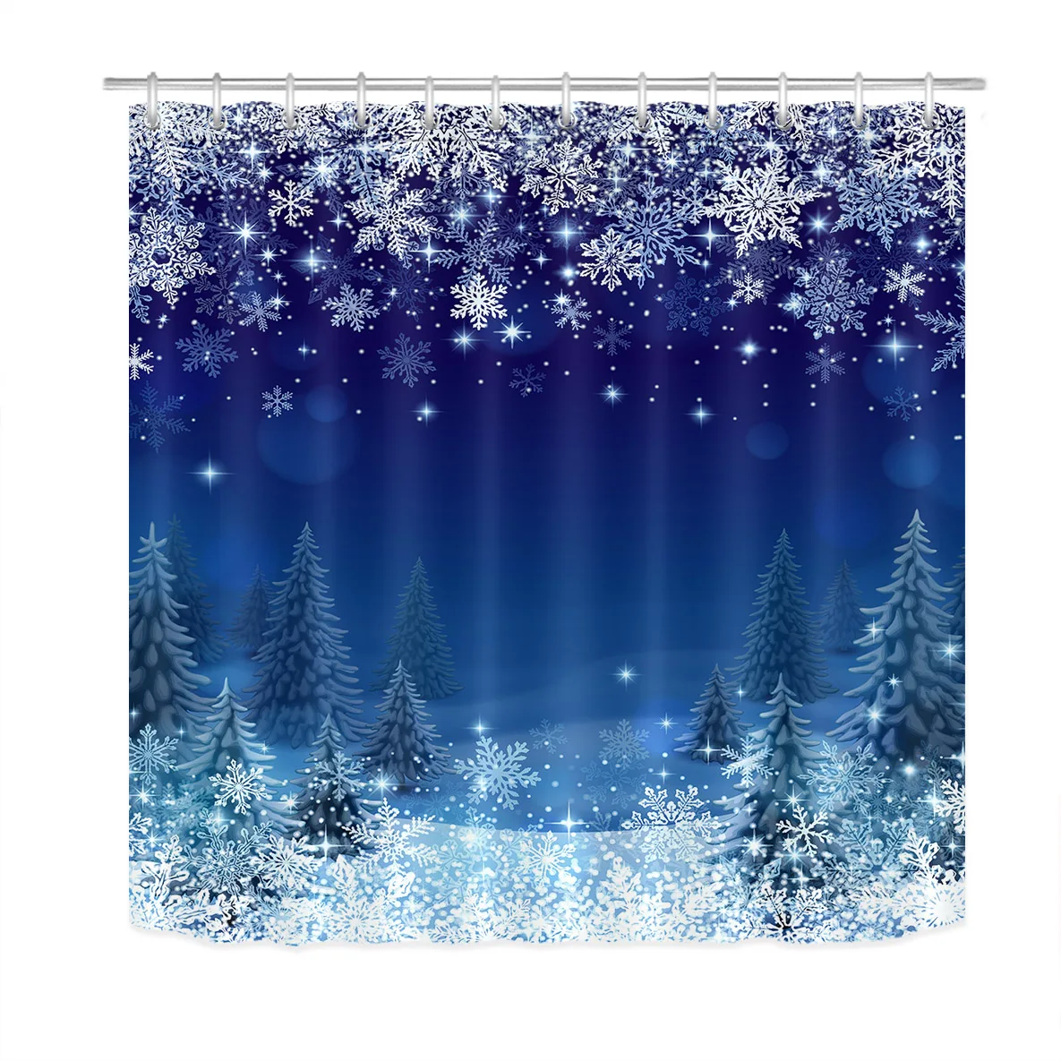 В скандинавском стиле, Рождественская Снежинка, деревья, занавеска для душа, занавеска для ванной, ткань, защита от плесени, водонепроницаемая занавеска или нескользящая дверь