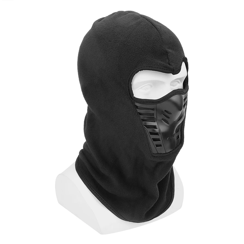 Лицо шеи теплый шлем шляпа мотоциклетная маска для лица для лыж велосипеда мотоцикла мужская теплая зимняя Ветрозащитная маска для лица черная
