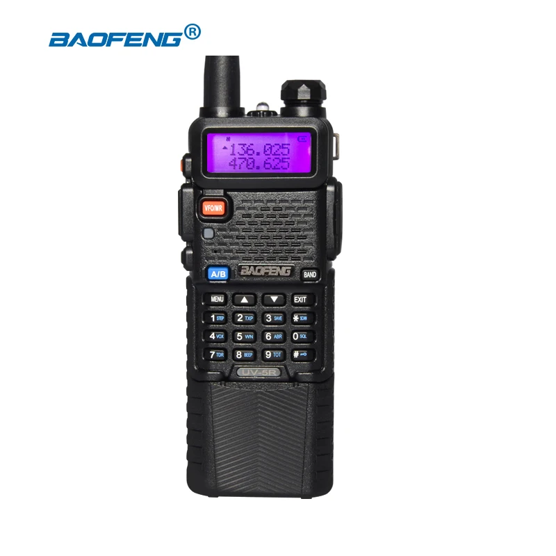 Лучшая цена Baofeng УФ 5R двухдиапазонная Портативная рация 5Вт UHF 400 520MHz VHF 136 174MHz UV
