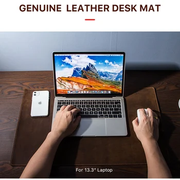 

High Business Laptop Desk mat Double-side Portable Large Mouse Pad Retro Leather Desk Mat Computer Mousepad Keyboard Table Cover