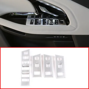 

For Land Rover Range Rover Evoque 2020 ABS Carbon Fiber Window Lift Switch Buttons Frame Cover Trim Car Styling 4 Pcs